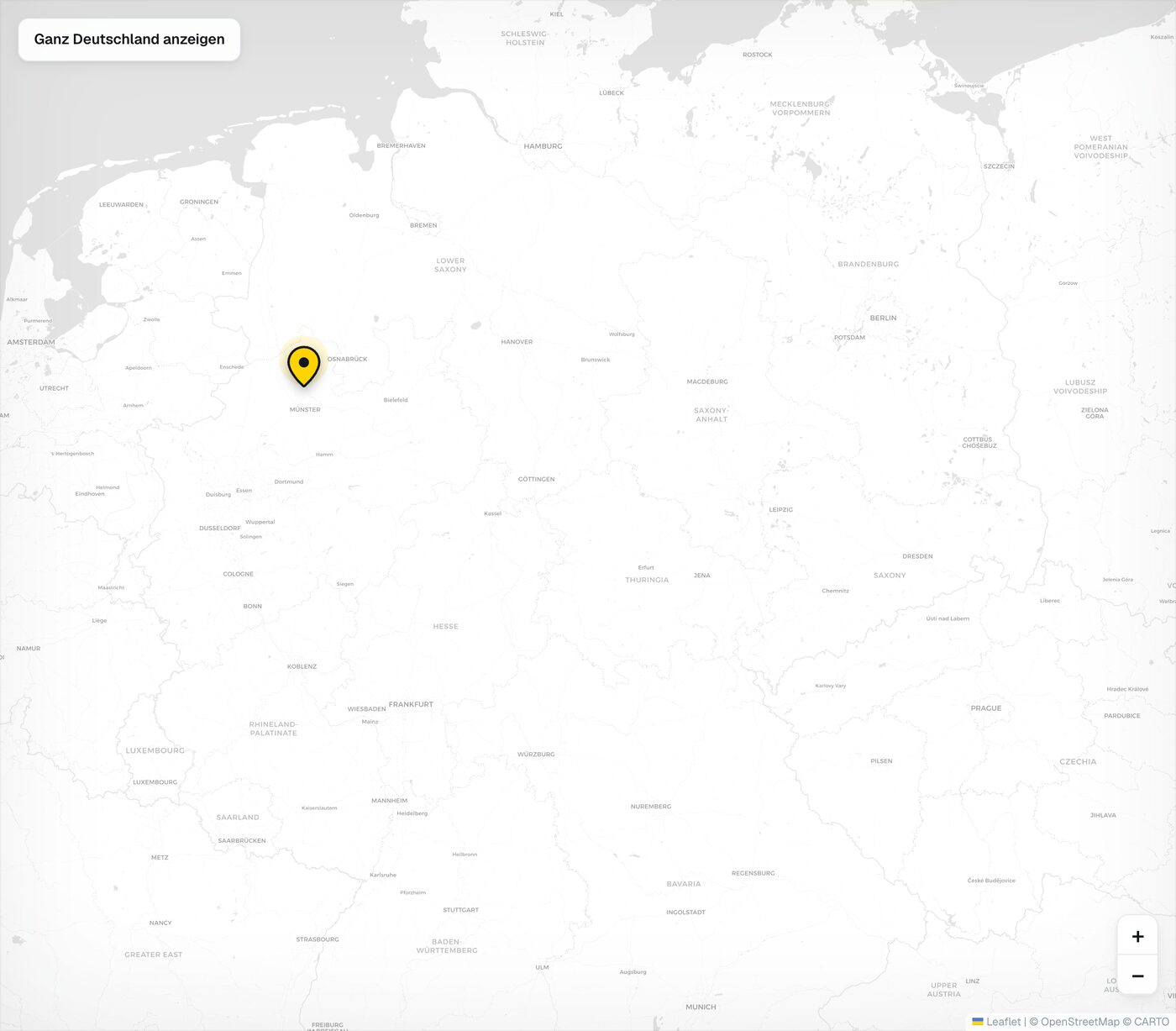 Deutschlandkarte des Crew-in-Gelb-Verzeichnisses